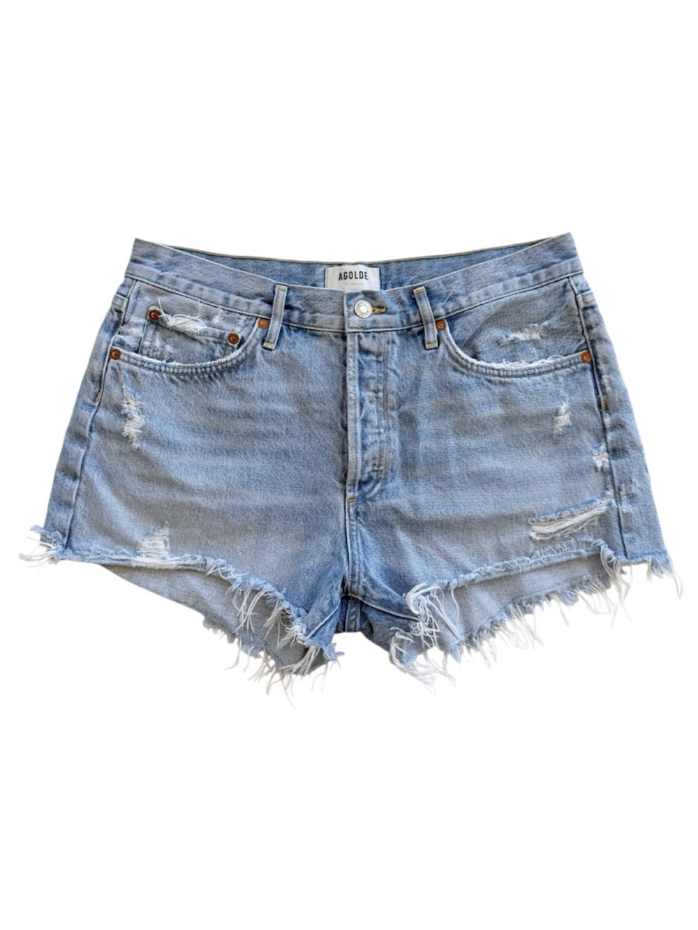 AGOLDE Distressed Jean Shorts Size 29